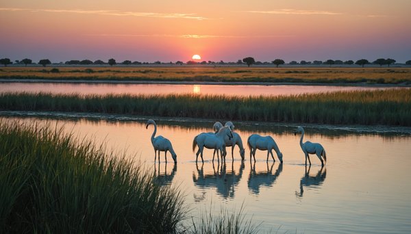 Flamants roses et chevaux blancs : la faune emblématique de camargue